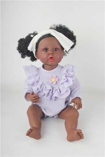 Vinyl Black Skin Heavy Body Doll (African Black)   ITEM NO.： W019014