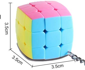 Mini 3.5CM Bread Solid Color Magic Cube Keychain   ITEM NO.： W034400