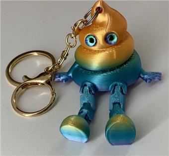 7CM fecal keychain gold ring   ITEM NO.： W025103