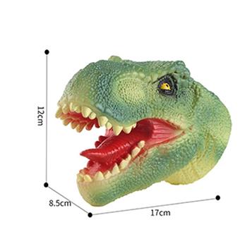 Soft rubber dinosaur hand puppet   ITEM NO.： W033092