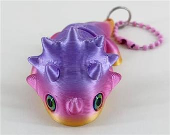 7.5CM triangular dragon keychain chain ring   ITEM NO.： W025120