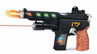 Electric Light Music Pistol (with Infrared)   ITEM NO.： W040942
