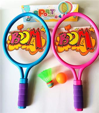 Explosion BOOM PET film egg shaped racket for outdoor sports   ITEM NO.： W037912