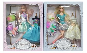 New 11.5-inch solid body fashionable short skirt, Barbie princess with model clothes, shoes and other two randomly mixed styles   ITEM NO.： W033463