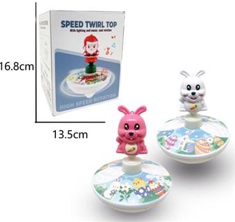 ABS Easter Bunny Press Flash Music Top   ITEM NO.： W040447