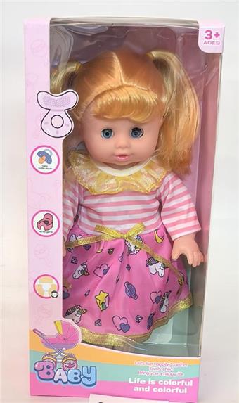 14 inch empty living eye chubby child doll window box (with music)   ITEM NO.： W022235