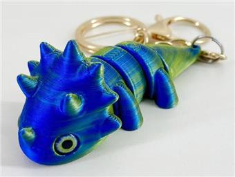 7.5CM triangular dragon keychain gold ring   ITEM NO.： W025077