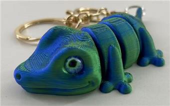 9CM gecko keychain gold ring   ITEM NO.： W025071