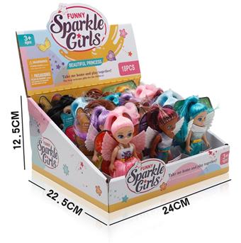 4.5-inch Sparkle Girlz Dolls (6 Mixed Types) 18 Pack   ITEM NO.： W034267