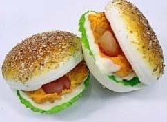 Simulated hamburger refrigerator sticker (oval)   ITEM NO.： W036622