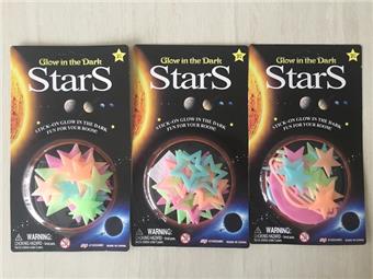 Three types of luminous colored stars and moon   ITEM NO.： W034587