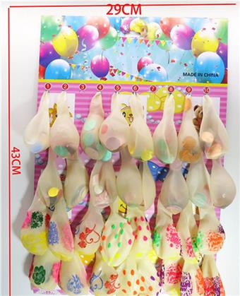 28 transparent balloons mixed together   ITEM NO.： W027688