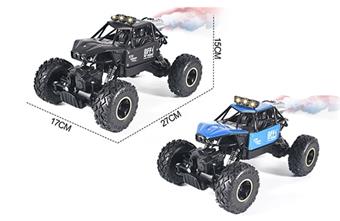 1: 14 alloy four-wheel drive 5-way climb remote control car with spray (including electricity) 2.4G   ITEM NO.： W025731
