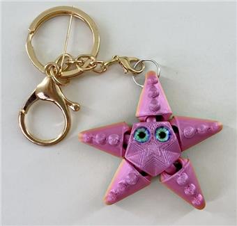 5.5CM starfish keychain gold ring   ITEM NO.： W025072
