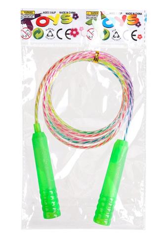 Bagged crystal gold powder skipping rope [4-color mixed]   ITEM NO.： W031198