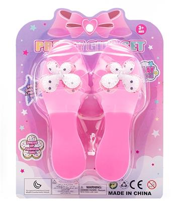Cross border girl toy princess fairy wand magic wand electroplated crown jewelry gemstone crystal ultrasonic high heels dress up house new DIY set   ITEM NO.： W025937