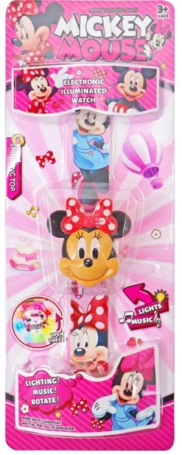 Minnie 3D Head Light Music Flip Watch   ITEM NO.： W027916