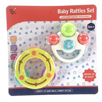 Baby hand cranked bell drummer holding trumpet ball two-piece set for export   ITEM NO.： W037054