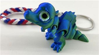 7.5CM Small Spiny Dragon Keychain Leather Rope Ring   ITEM NO.： W025515