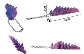 3D Small Bone Dragon Keychain (2 color mixed)   ITEM NO.： W030380