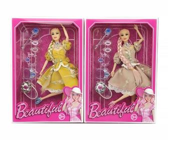 New 11.5-inch solid body fashionable beauty girl with shoes and makeup vacuum formed set, two mixed designs   ITEM NO.： W033181