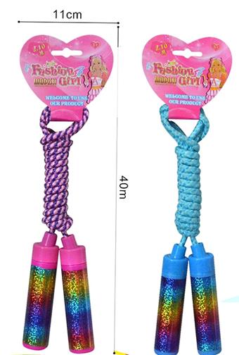 Jump rope sticker with colorful laser   ITEM NO.： W034118
