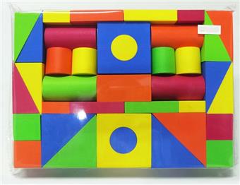 37 pieces of bagged EVA building blocks   ITEM NO.： W034491