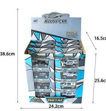 1: 64 Sliding Alloy Police Vehicles (24PCS)   ITEM NO.： W031476