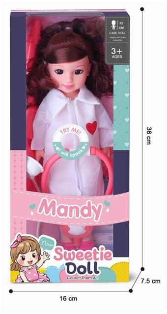 13 inch fashionable doll with medical equipment   ITEM NO.： W022690