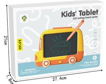 Monochrome cartoon bus writing board   ITEM NO.： W056551