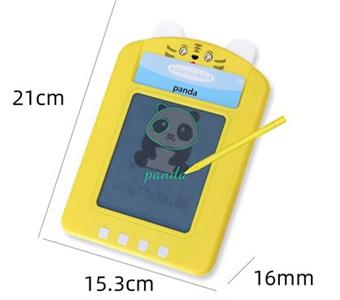 English IC-50 cards yellow tiger style imitation painting LCD handwriting board puzzle early education card machine 2-in-1 (3.7V lithium battery pack)   ITEM NO.： W056499