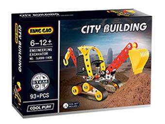 Alloy ABS assembly engineering excavator 93PCS   ITEM NO.： W042519