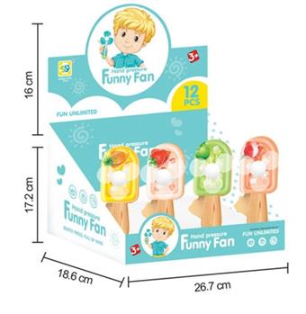 Cute popsicle handheld fan (12pcs/box)   ITEM NO.： W042124