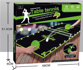 Wooden table tennis bed (with lighting) with 3 batteries, size 5, not included in the package   ITEM NO.： W061888