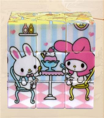 3.5CM Melody Magic Cube (UV Printed) 12PCS, one middle bag   ITEM NO.： W042708