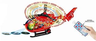 Electric universal belt multifunctional remote control fire alarm helicopter, 8 flashing lights+music+front projection (GCC)   ITEM NO.： W054303