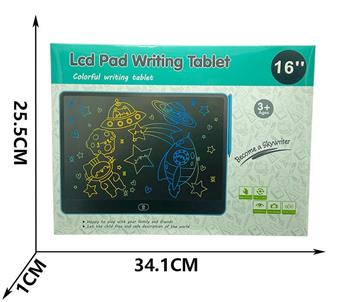 Horizontal 16 inch color writing board (pink light blue black)   ITEM NO.： W056706