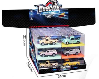 1: 36 Colorful Reunion Alloy Car Cool Road Ze Fantasy Bay Blue/Black/White Tri color Hybrid   ITEM NO.： W047224