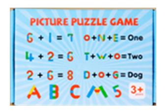 Alphanumeric Puzzle   ITEM NO.： W044132