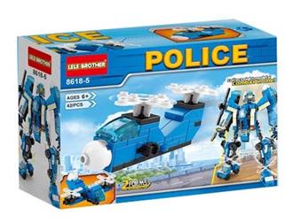 Police Series - Double Paddle Transport Vehicle 42pcs   ITEM NO.： W046133