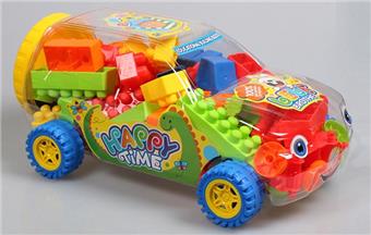 Car puzzle building blocks mixed with multiple colors weighing 350 grams (approximately 60-70 pieces)   ITEM NO.： W046261