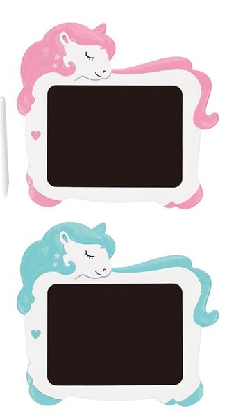 2-color 10 inch LCD, ABS LCD writing board, unicorn color screen (including one CRR205 battery)   ITEM NO.： W056825