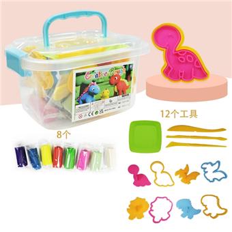 21PCS Dinosaur Clay Set/Random Color   ITEM NO.： W053012