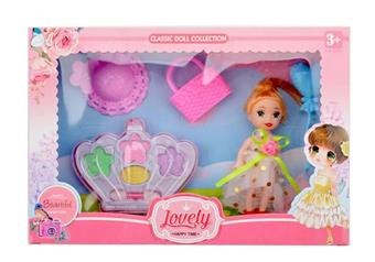 3.5-inch Barbie+Crown Makeup+Hat+Shopping Bag   ITEM NO.： W060206
