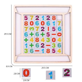 Wooden medium-sized digital game with 48PCS of collision tabletop game   ITEM NO.： W049346
