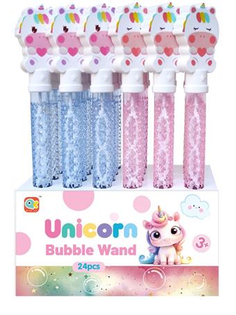 Unicorn Big Stick Bubble Stick (2 colors mixed) Set of 24   ITEM NO.： W042547
