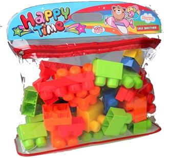 Large card head bag with multiple colors of building blocks mixed together (40PCS)   ITEM NO.： W046225