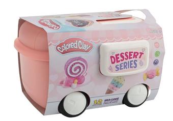 Cartoon storage cart dessert series colored clay   ITEM NO.： W052186
