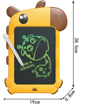 LCD Writing Pad Color 8.5-inch English Giraffe (Comes with battery, screwdriver, and pen)   ITEM NO.： W056606