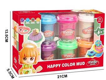 6 cans of 2 Anshi colored clay   ITEM NO.： W052676